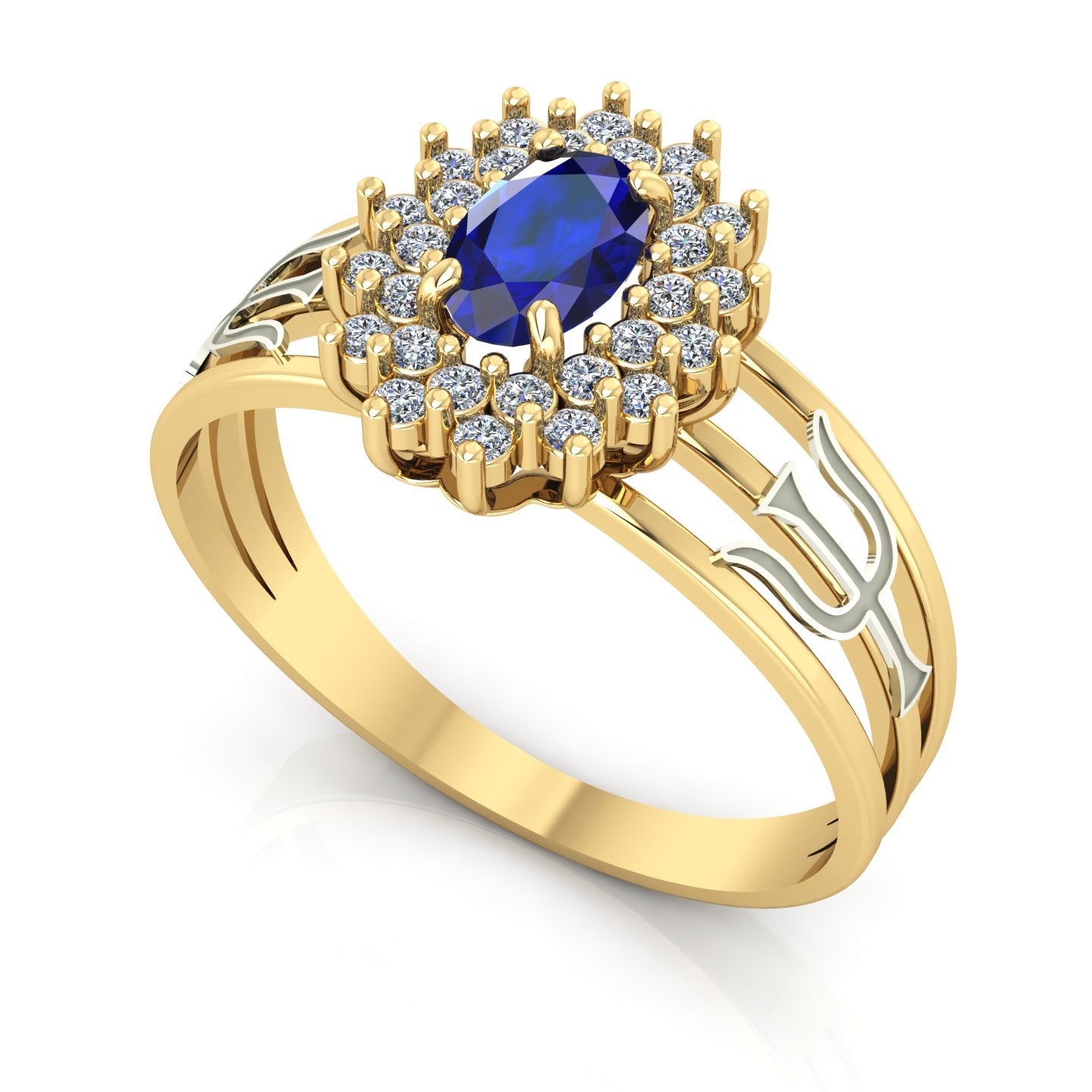 Anel de Formatura de Psicologia Bright Ouro 18k