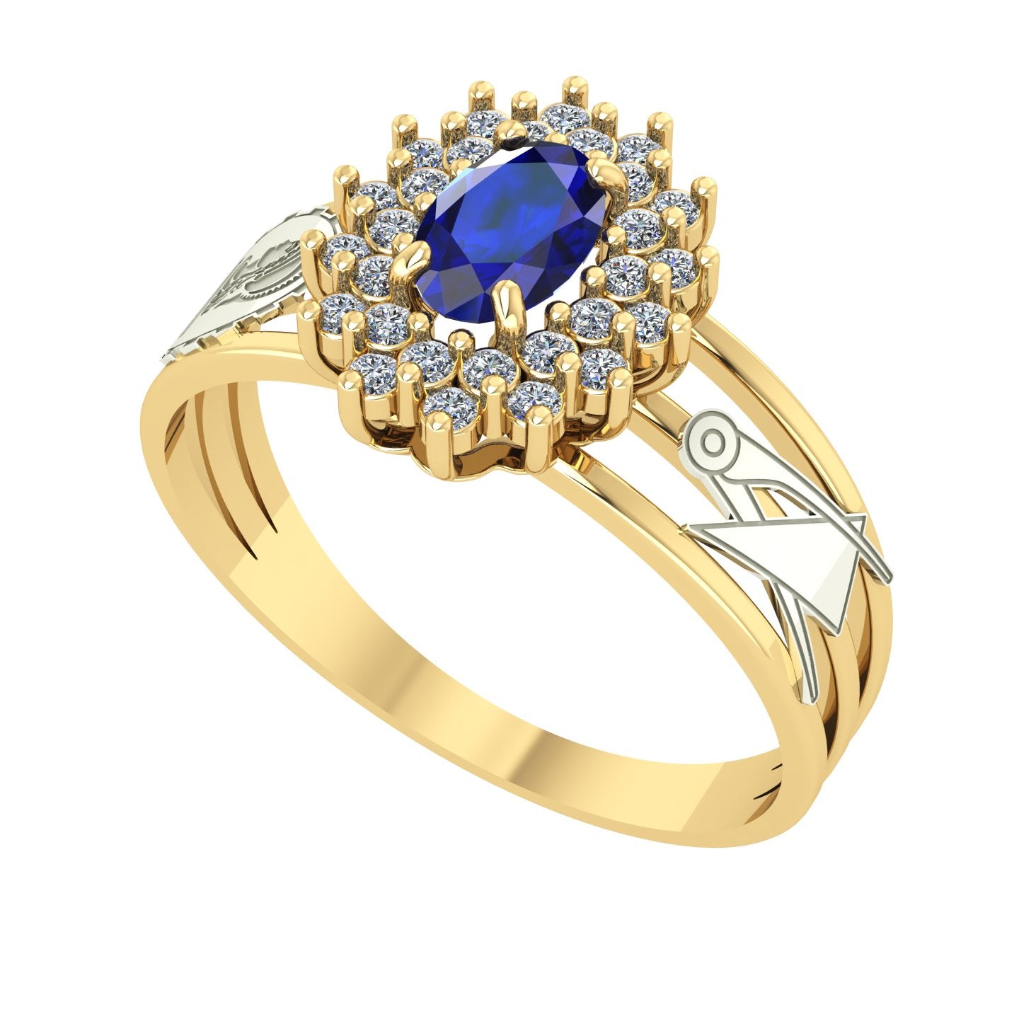 Anel de Formatura de Engenharia Civil Bright Ouro 18k