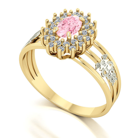 Anel de Formatura de Ciências Contábeis Bright Ouro 18k