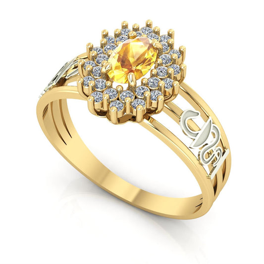 Anel de Formatura de Farmácia Bright Ouro 18k