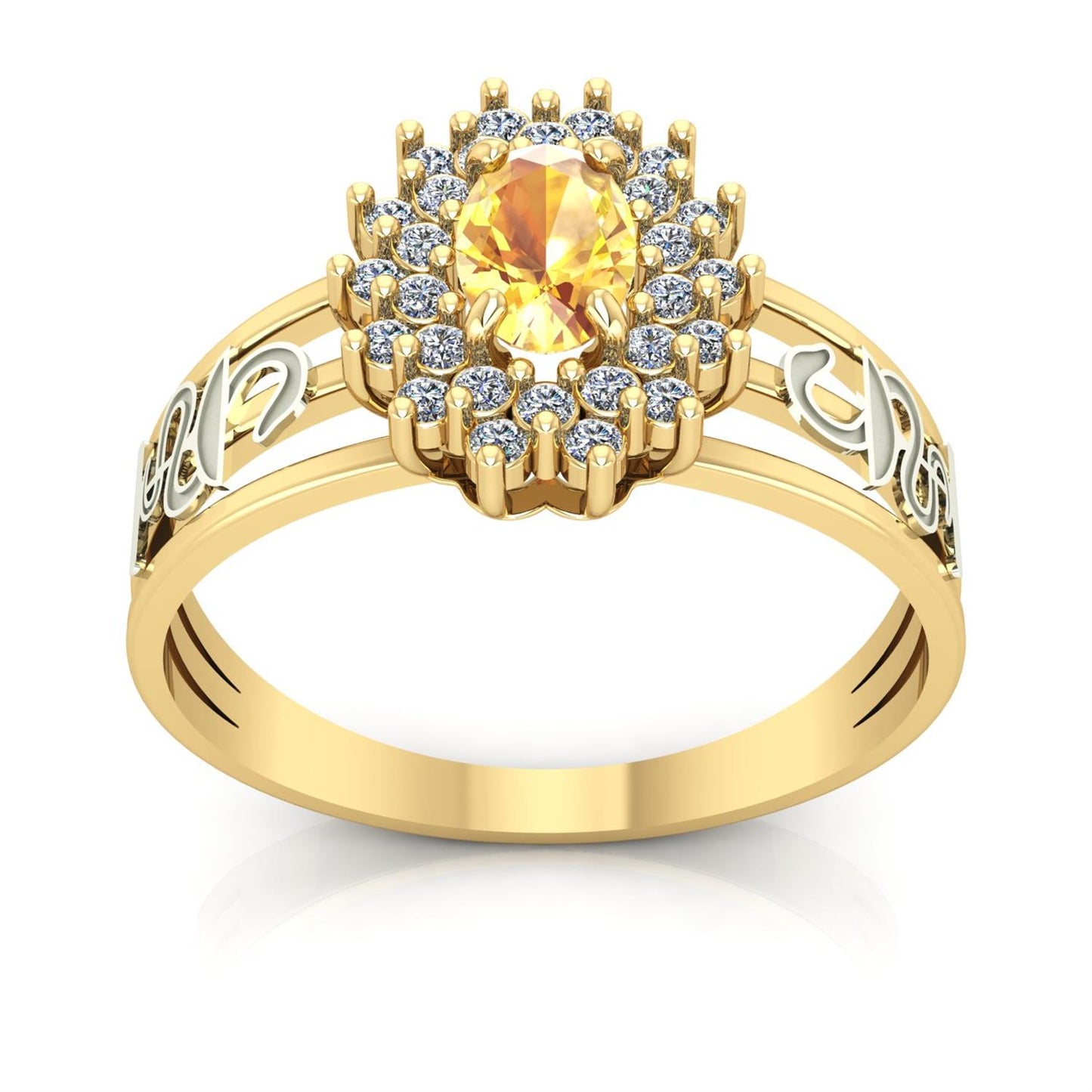 Anel de Formatura de Farmácia Bright Ouro 18k