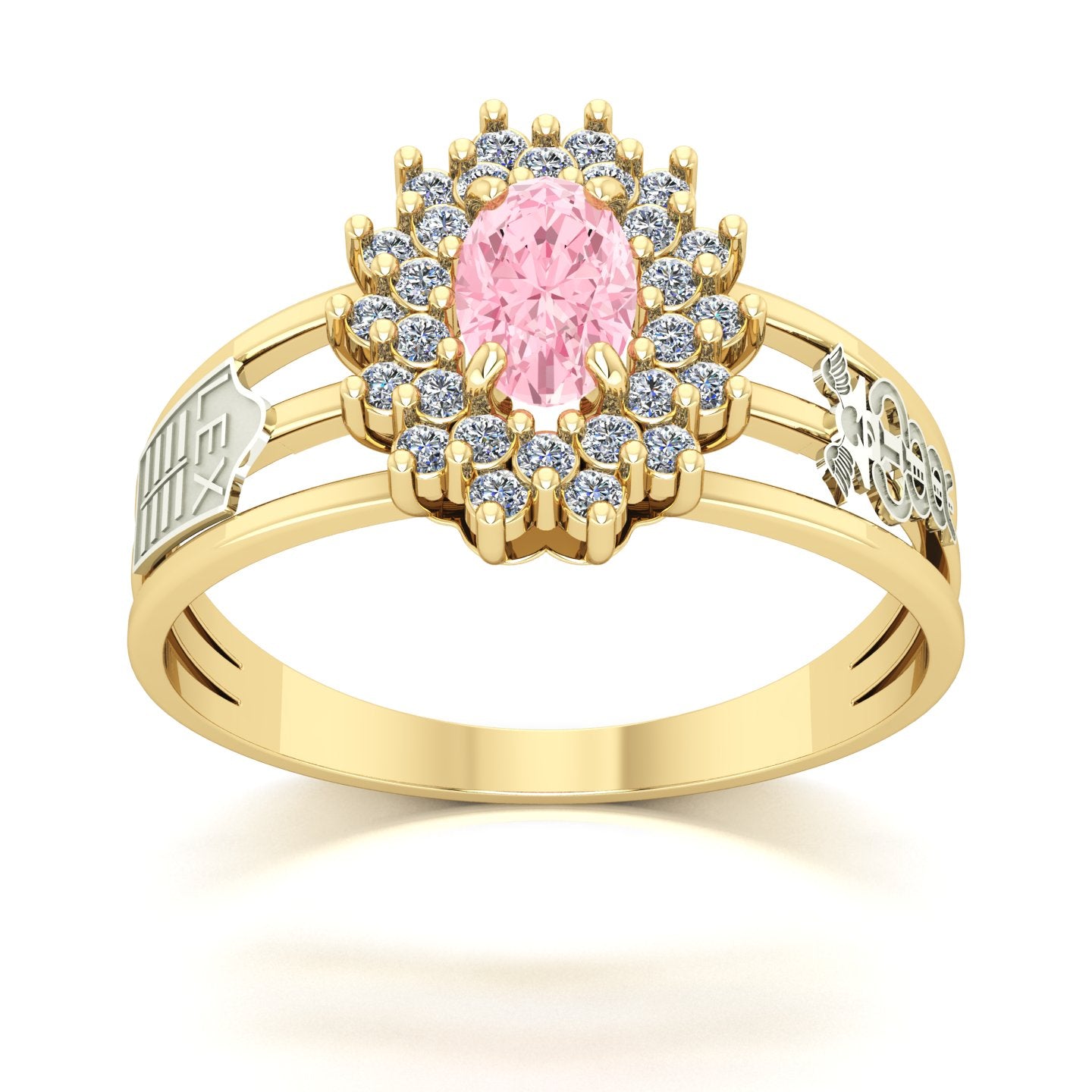 Anel de Formatura de Ciências Contábeis Bright Ouro 18k