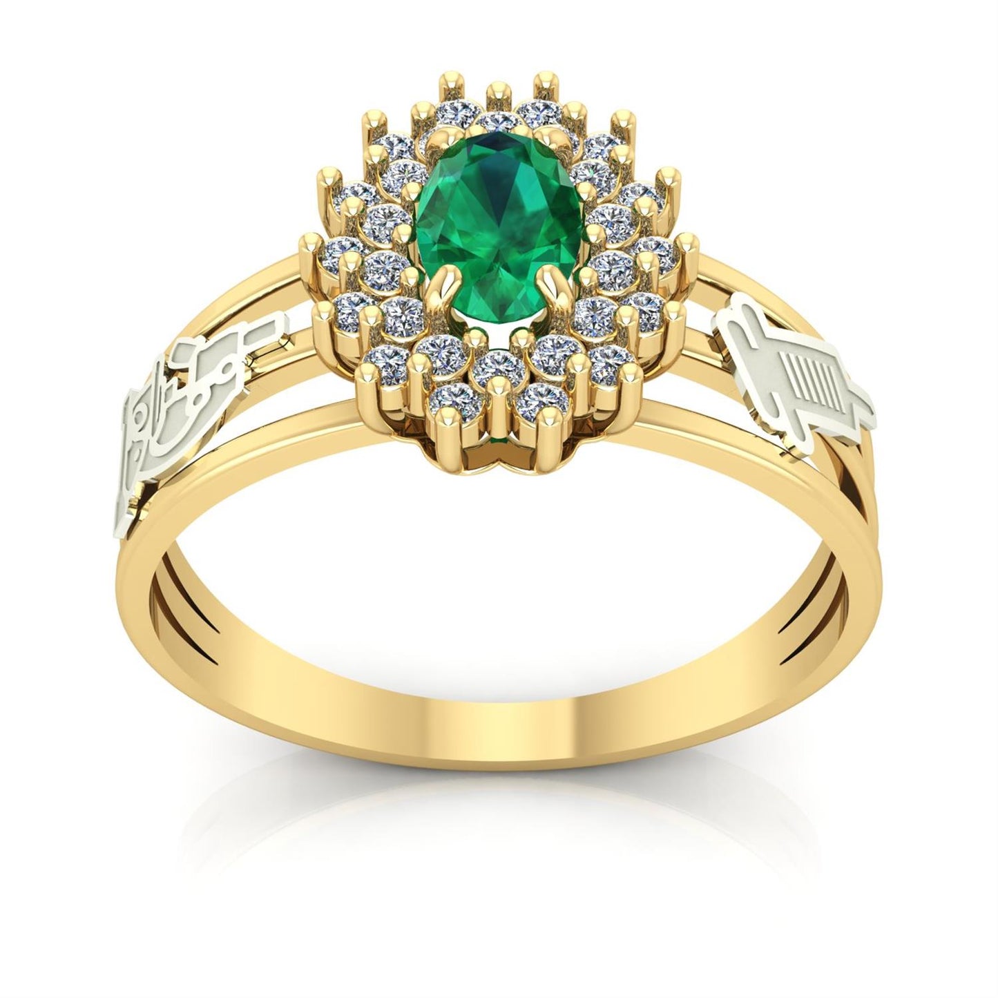 Anel de Formatura de Biomedicina Bright Ouro 18k