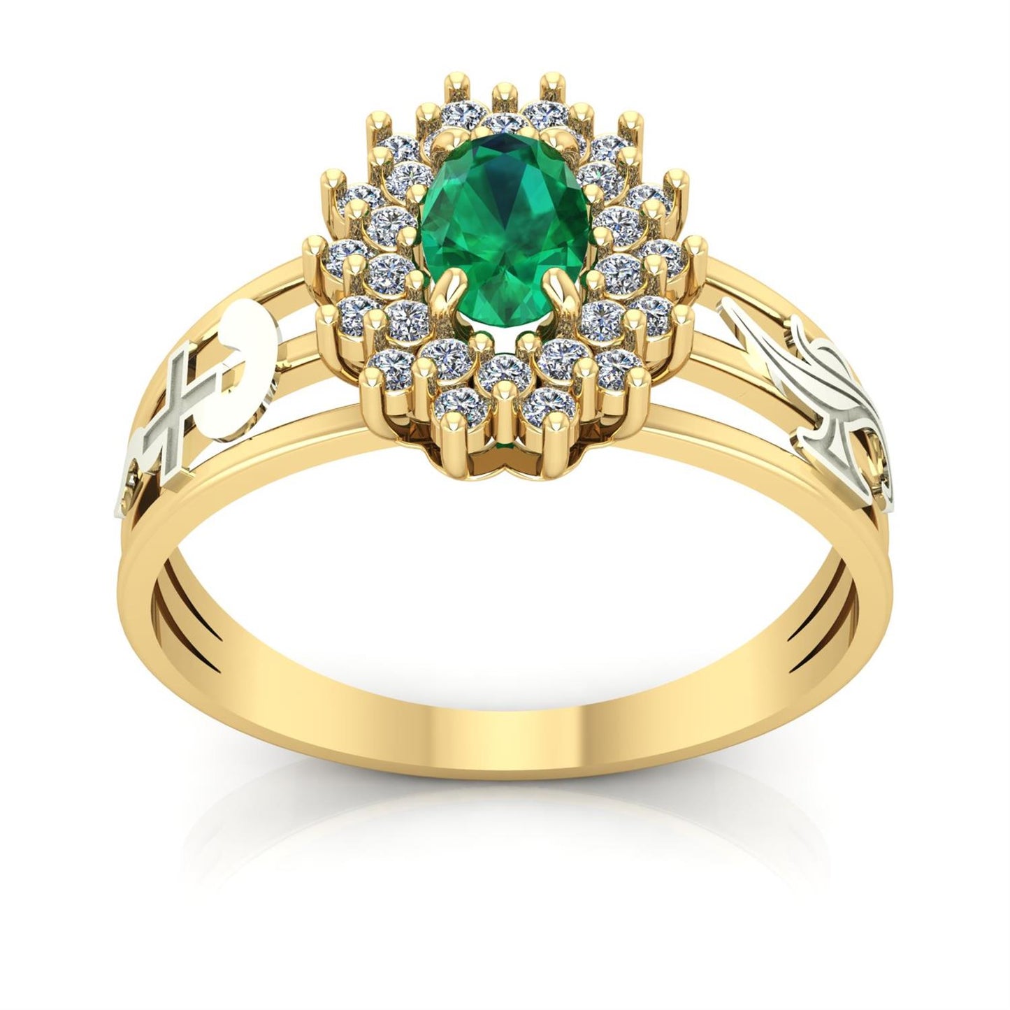 Anel de Formatura de Enfermagem Bright Ouro 18k