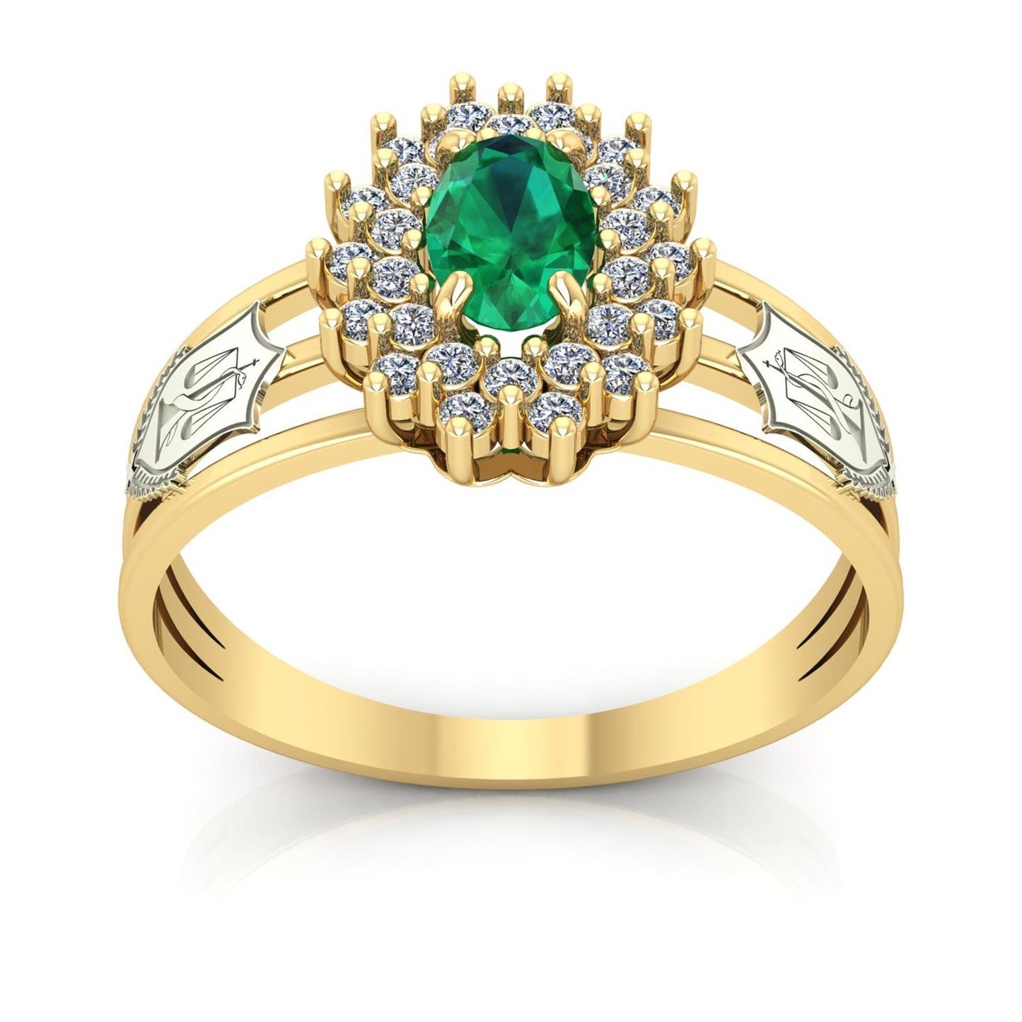 Anel de Formatura de Nutrição Bright Ouro 18k