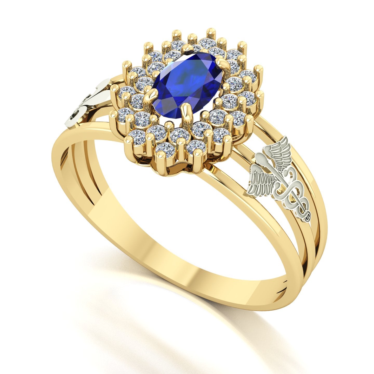 Anel de Formatura de Pedagogia Bright Ouro 18k