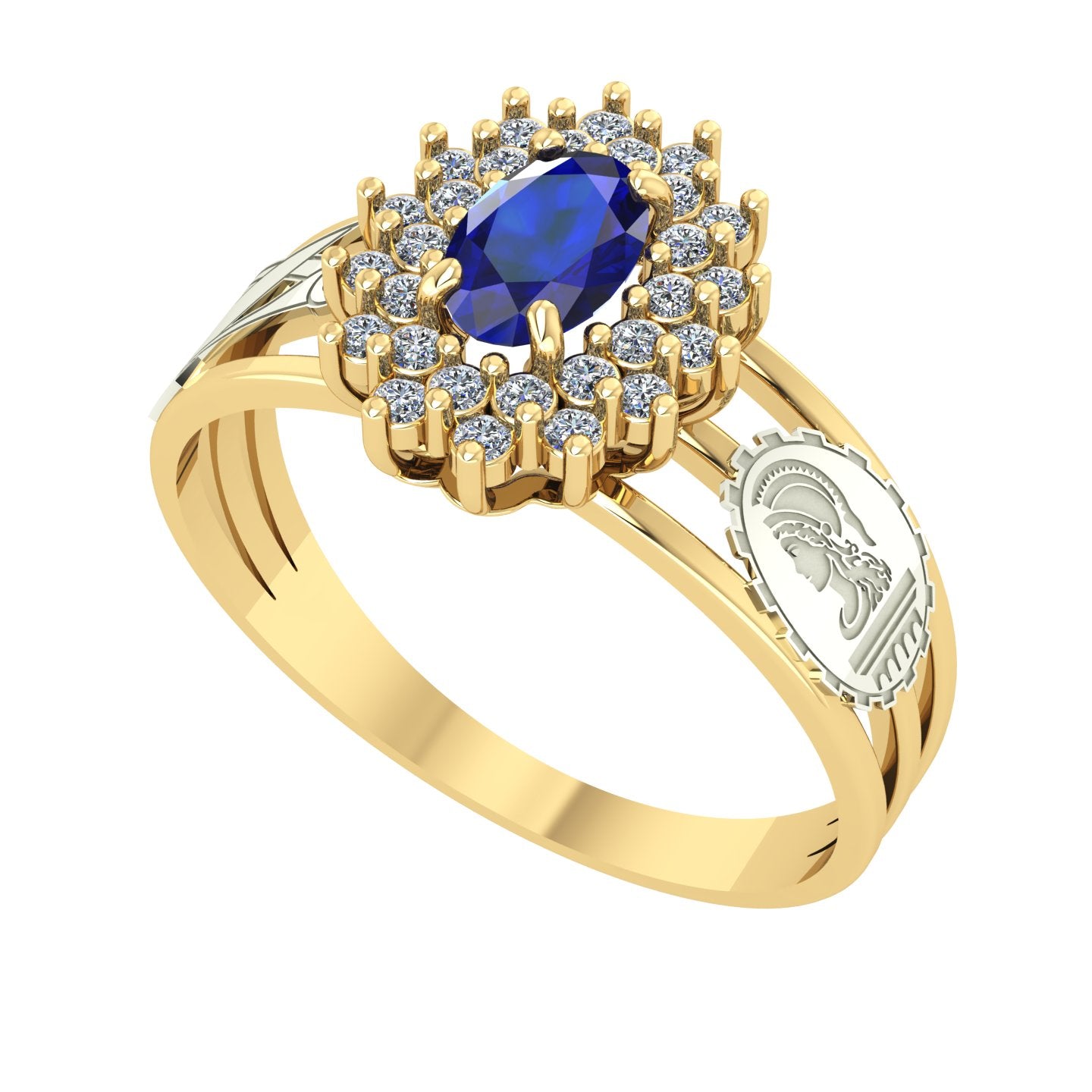 Anel de Formatura de Engenharia Civil Bright Ouro 18k