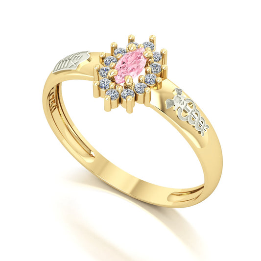 Anel de Formatura de Ciências Contábeis Evermore III Ouro 18k