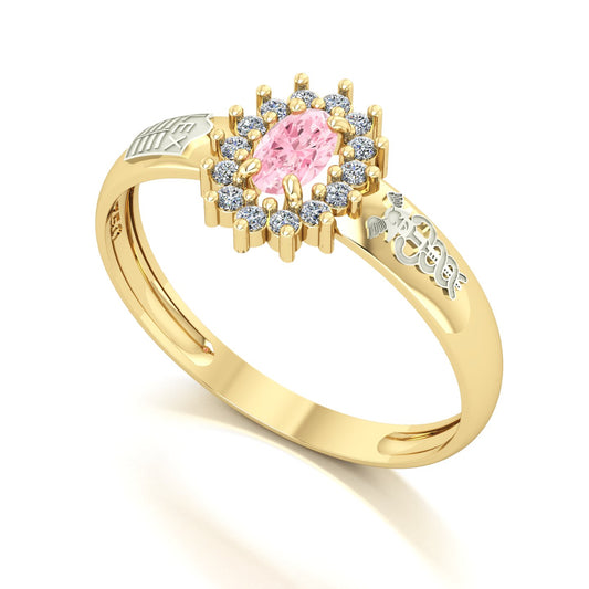 Anel de Formatura de Ciências Contábeis Evermore II Ouro 18k