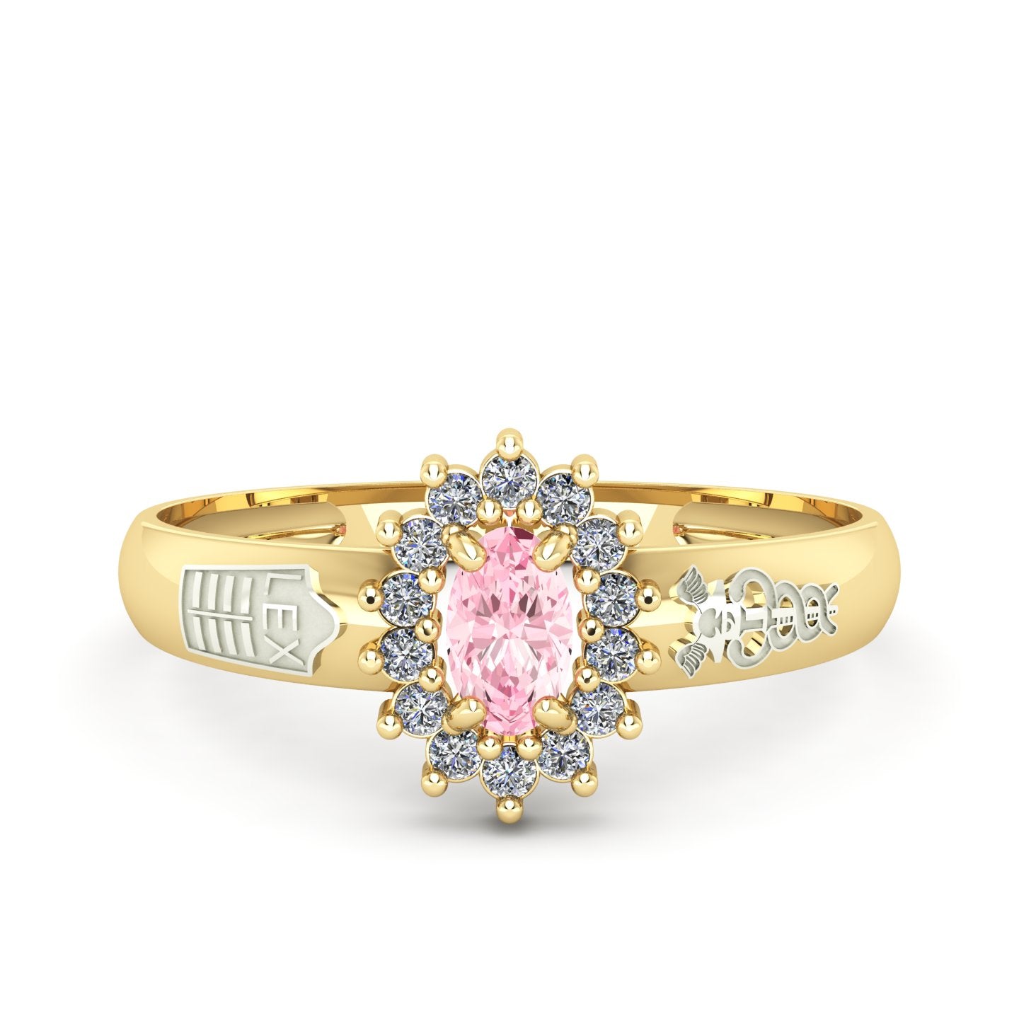Anel de Formatura de Ciências Contábeis Evermore II Ouro 18k