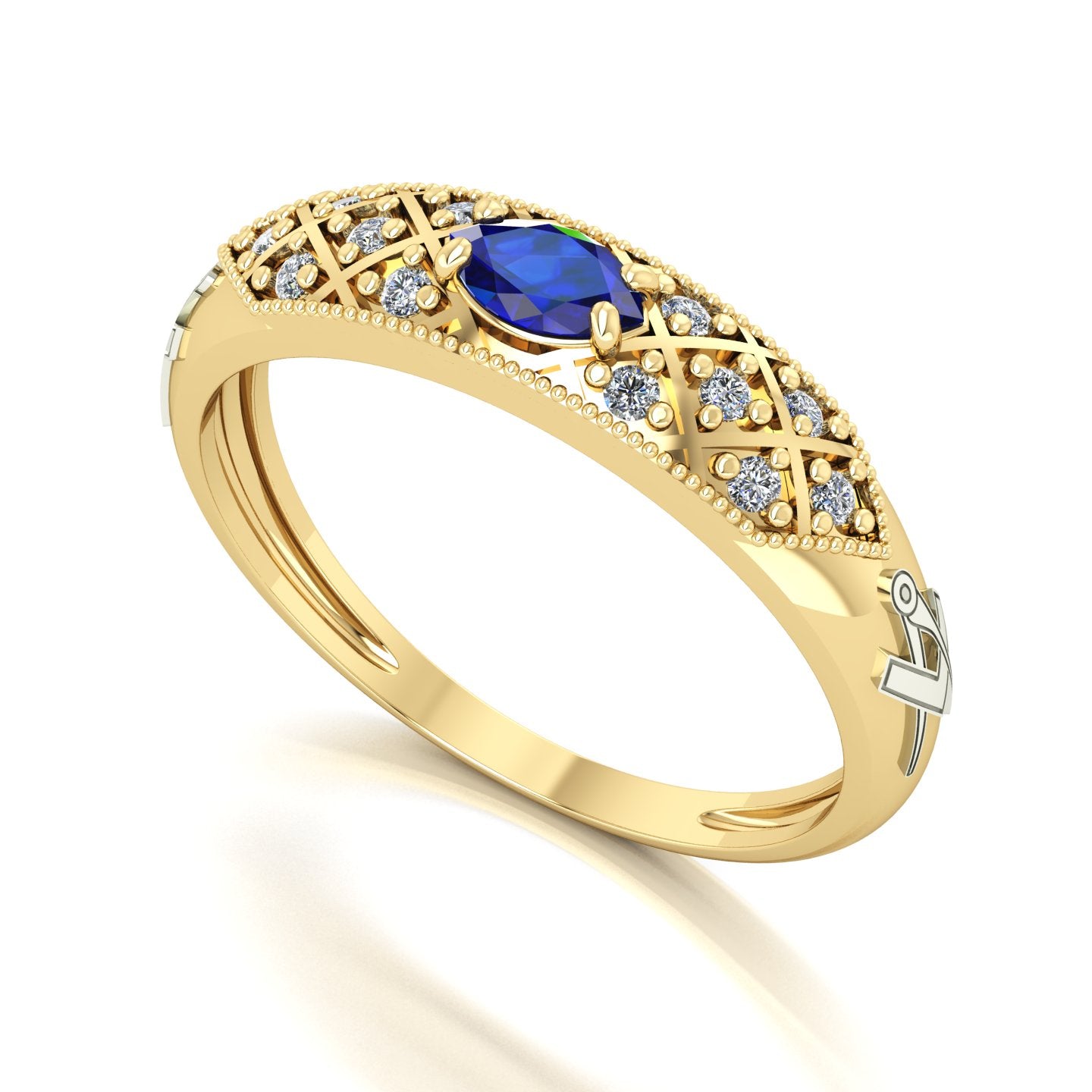 Anel de Formatura de Arquitetura Classic Ouro 18k