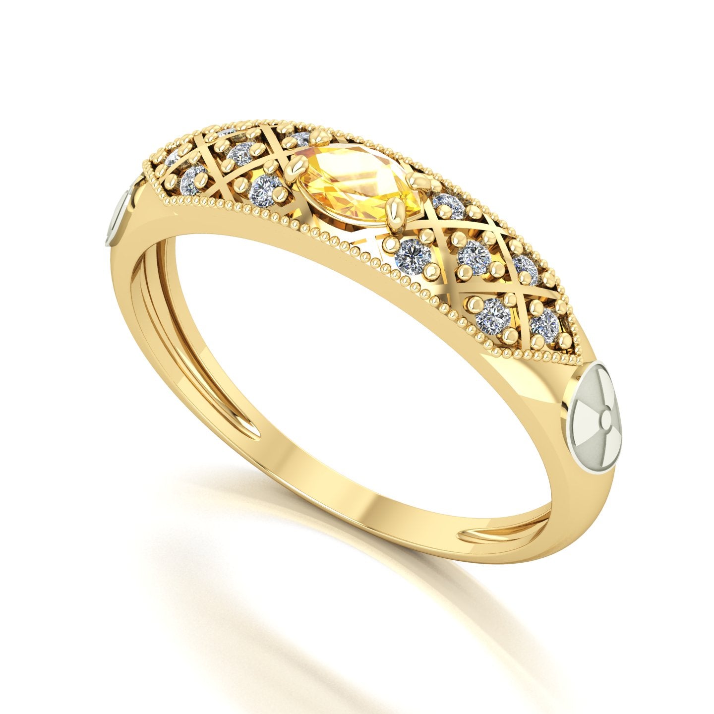 Anel de Formatura de Radiologia Classic Ouro 18k