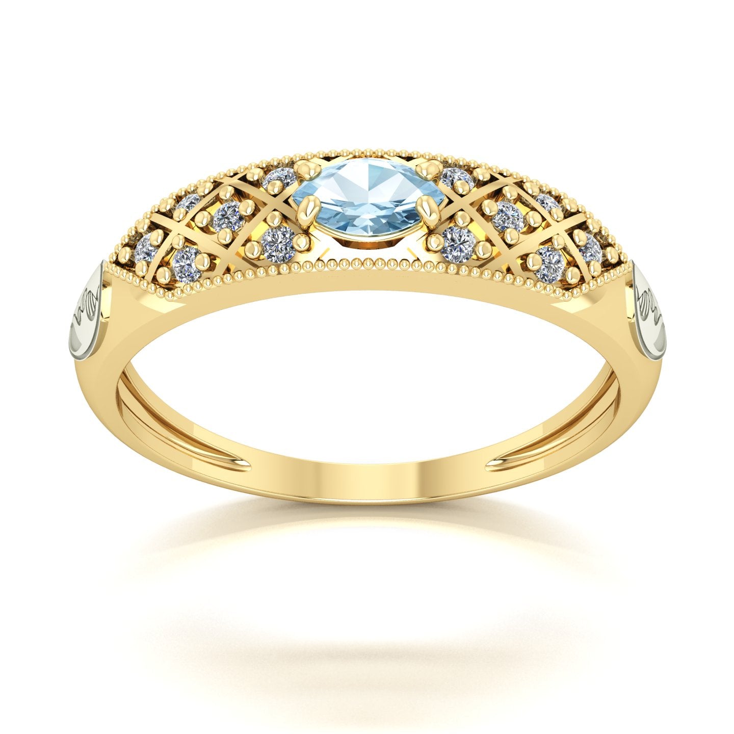 Anel de Formatura de Biologia Classic Ouro 18k