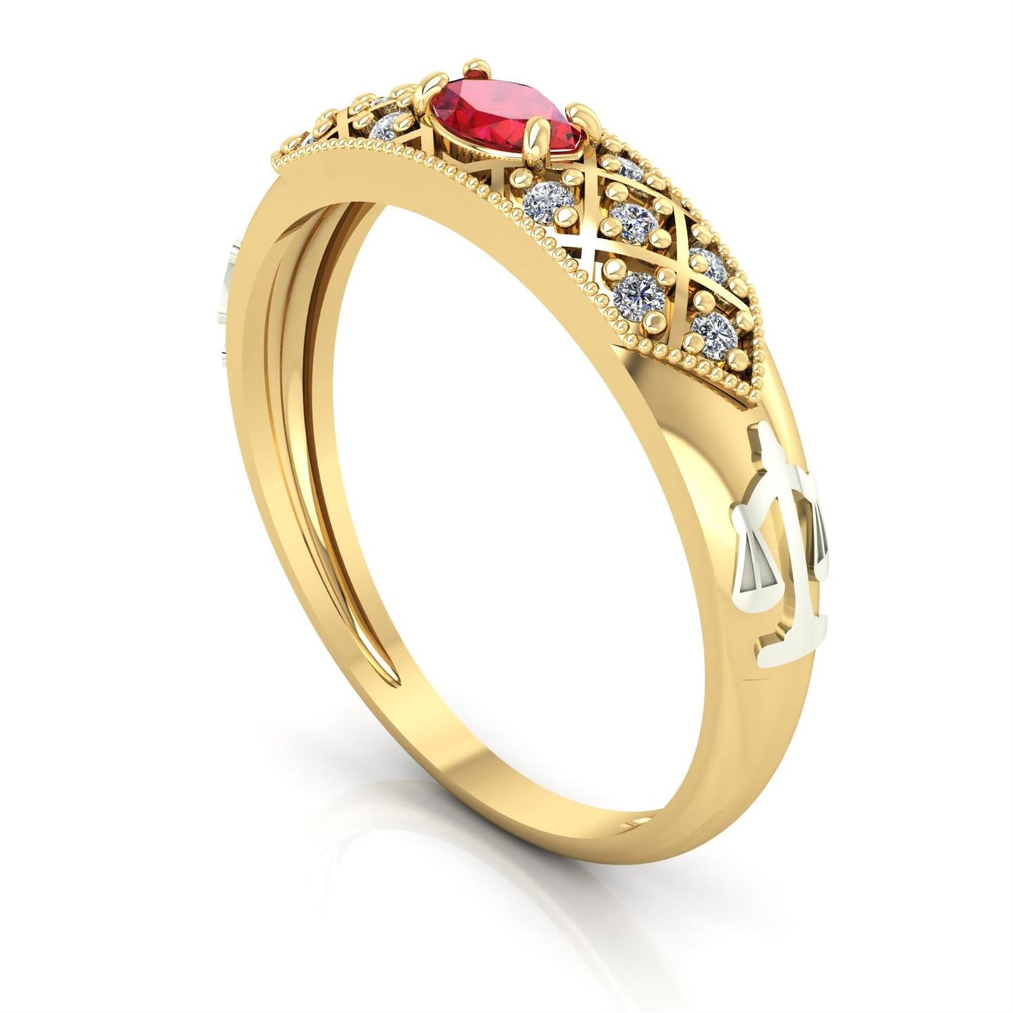 Anel de Formatura de Direito Classic Ouro 18k