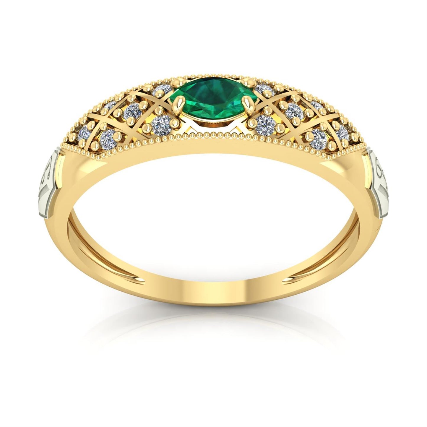 Anel de Formatura de Veterinária Classic Ouro 18k
