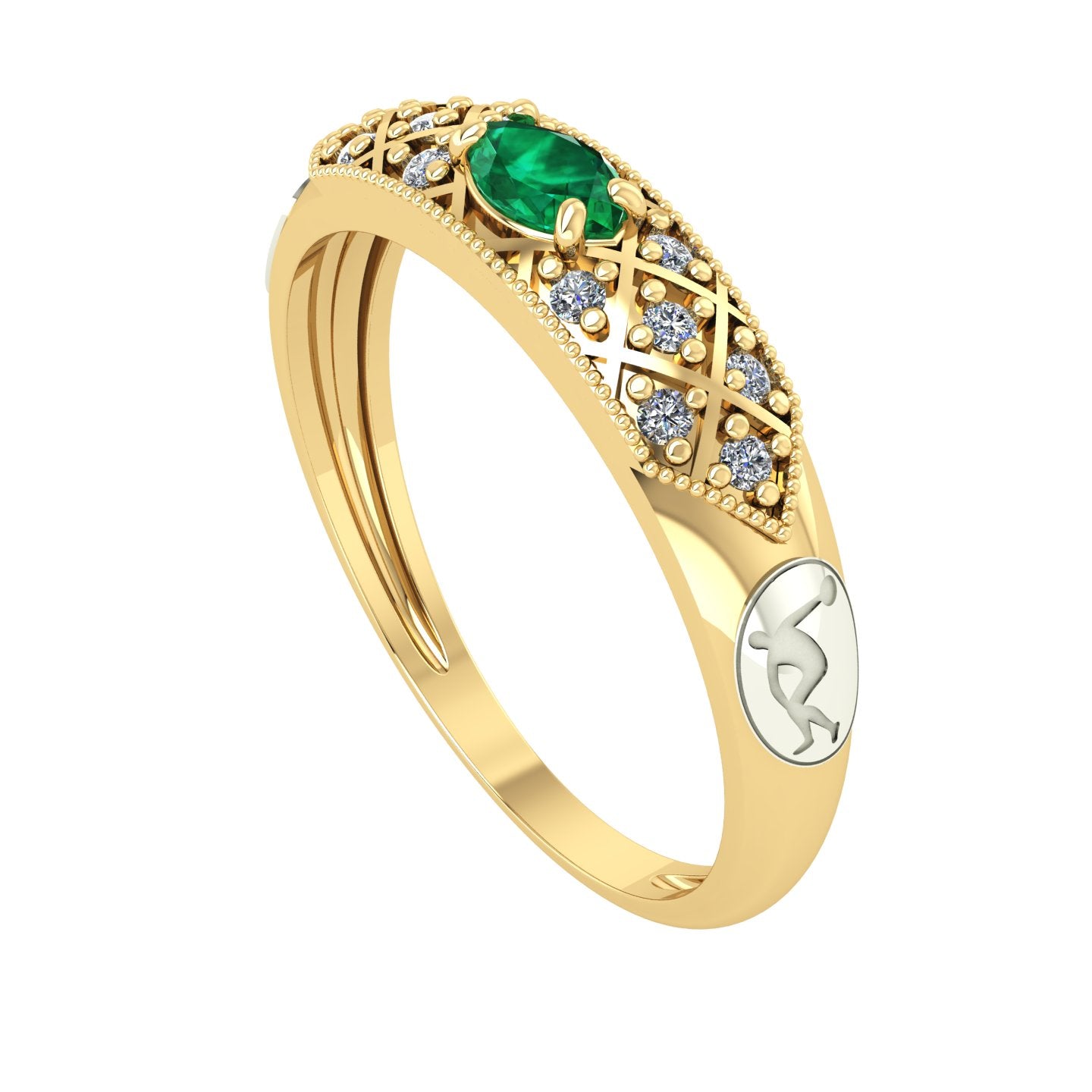 Anel de Formatura de Ed. Física Classic Ouro 18k