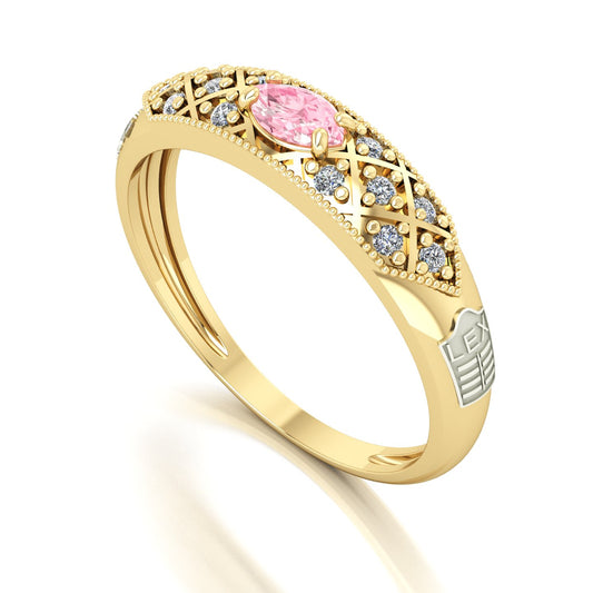 Anel de Formatura de Ciências Contábeis Classic Ouro 18k