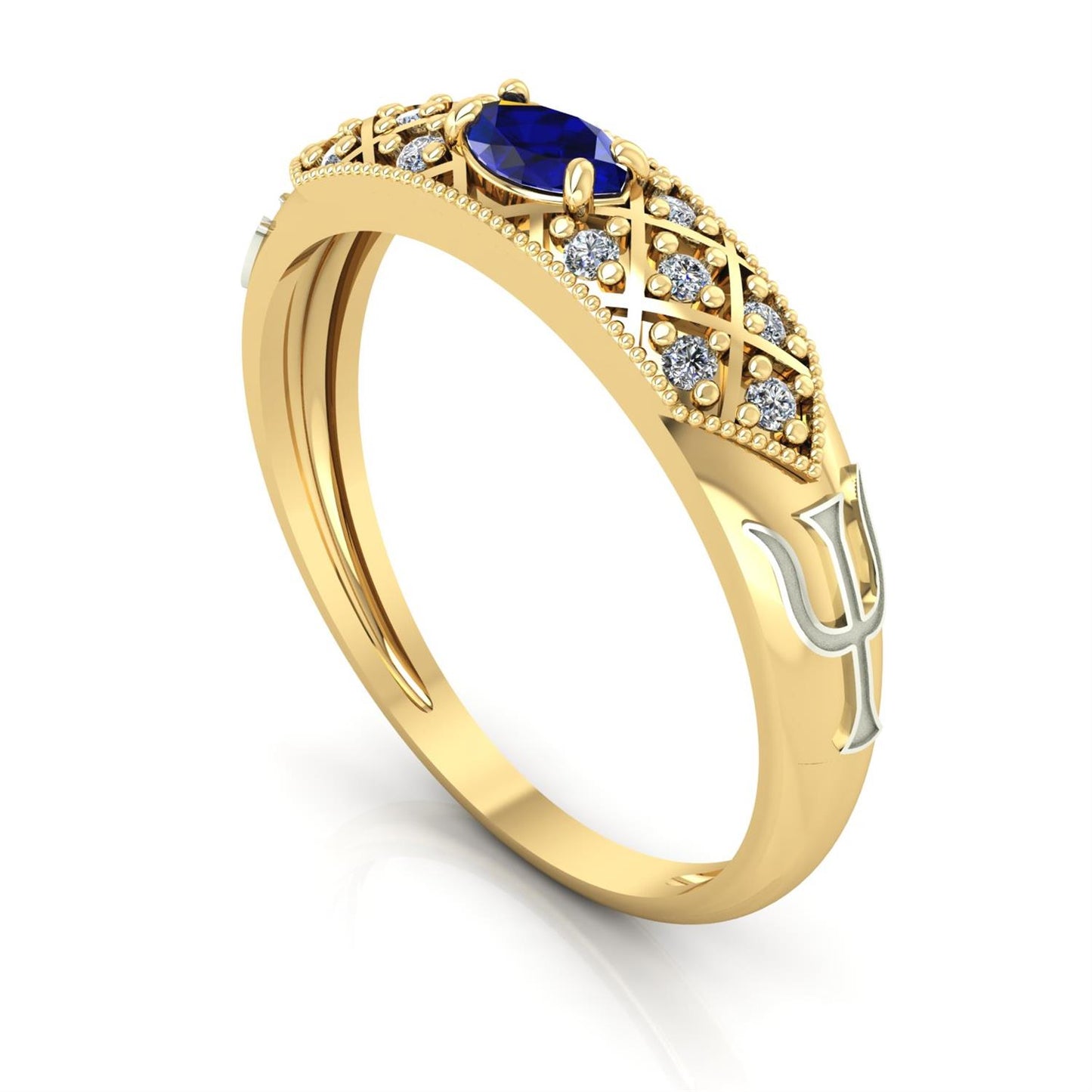 Anel de Formatura de Psicologia Classic Ouro 18k
