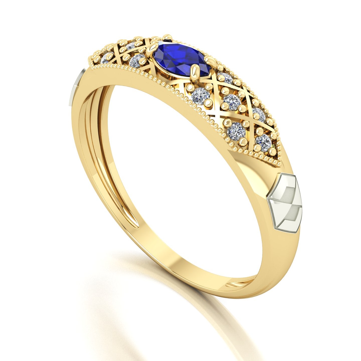 Anel de Formatura de Administração Classic Ouro 18k