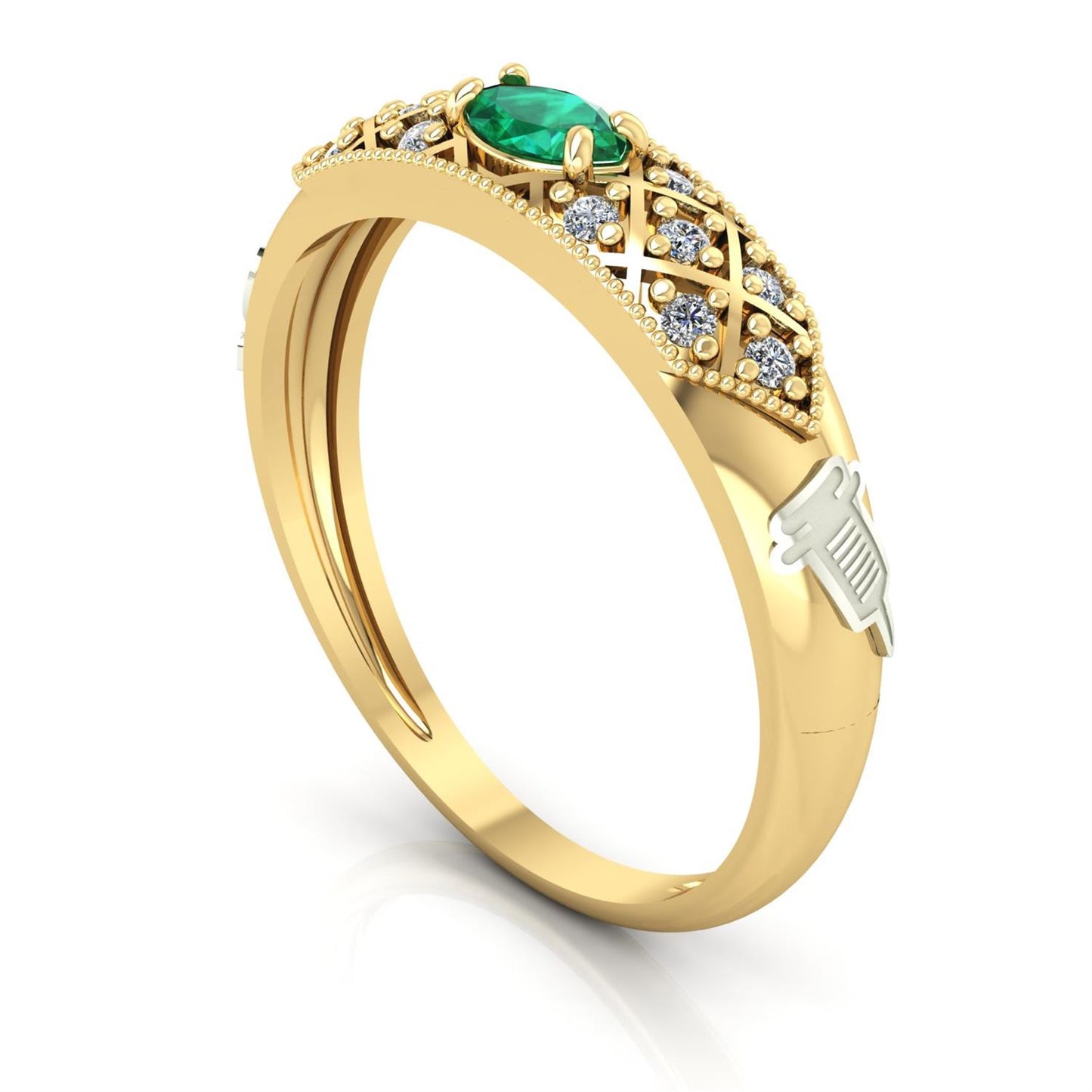 Anel de Formatura de Biomedicina Classic Ouro 18k