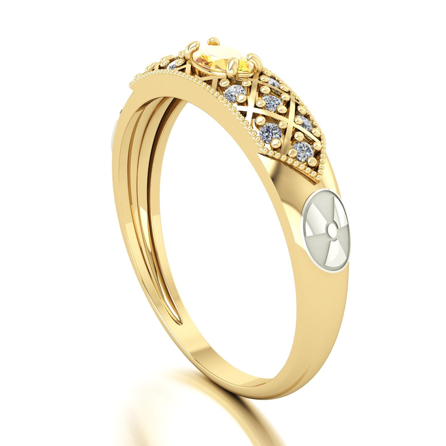 Anel de Formatura de Radiologia Classic Ouro 18k
