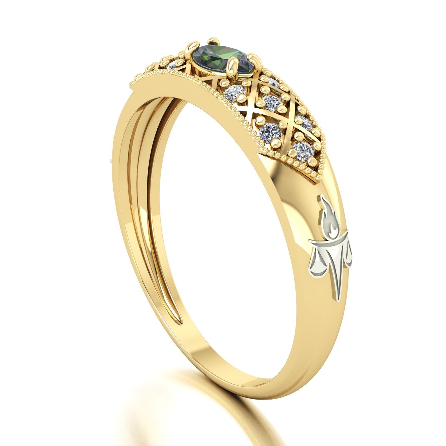 Anel de Formatura de Serviço Social Classic Ouro 18k