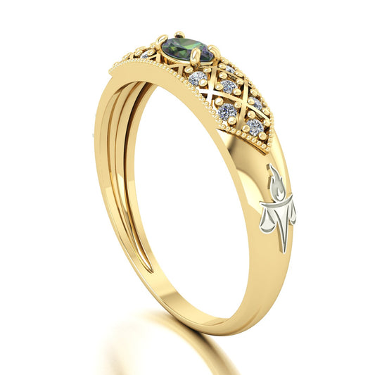 Anel de Formatura de Serviço Social Classic Ouro 18k