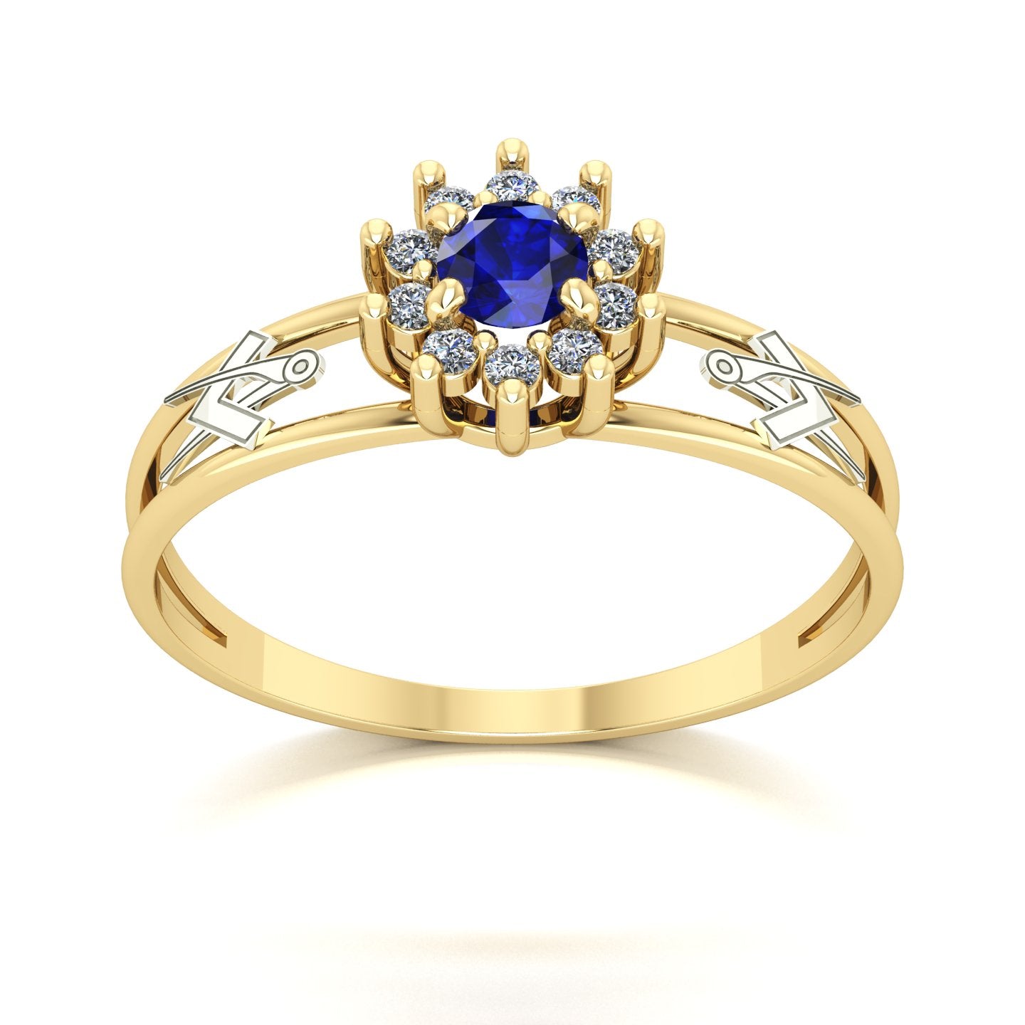 Anel de Formatura Arquitetura Crown Ouro 18k