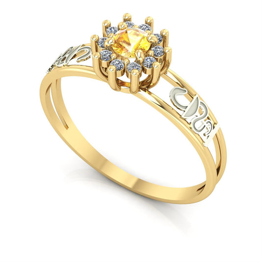 Anel de Formatura de Farmácia Crown Ouro 18k