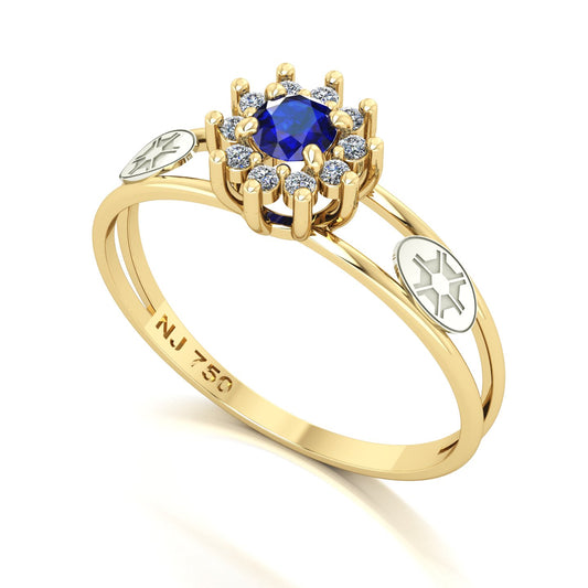 Anel de Formatura Engenharia Agronômica Crown Ouro 18k