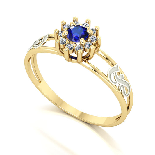 Anel de Formatura Fonoaudiologia Crown Ouro 18k