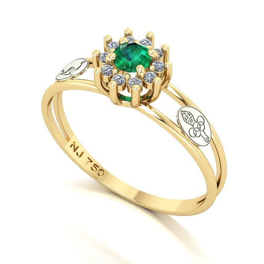 Anel de Formatura Ed. Física Crown Ouro 18k