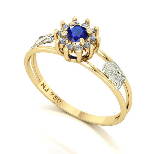 Anel de Formatura Engenharia de Produção Crown Ouro 18k