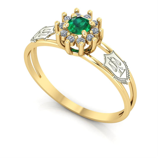 Anel de Formatura Nutrição Crown Ouro 18k