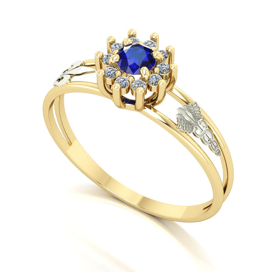 Anel de Formatura Pedagogia Crown Ouro 18k