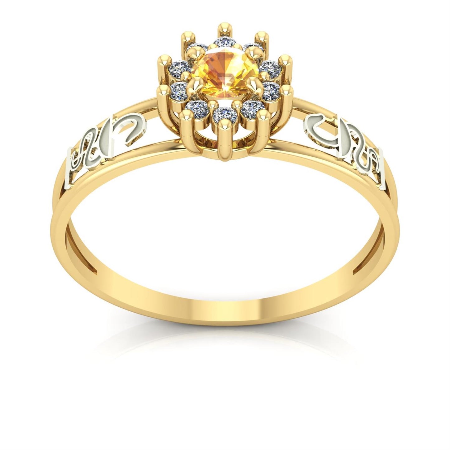 Anel de Formatura de Farmácia Crown Ouro 18k