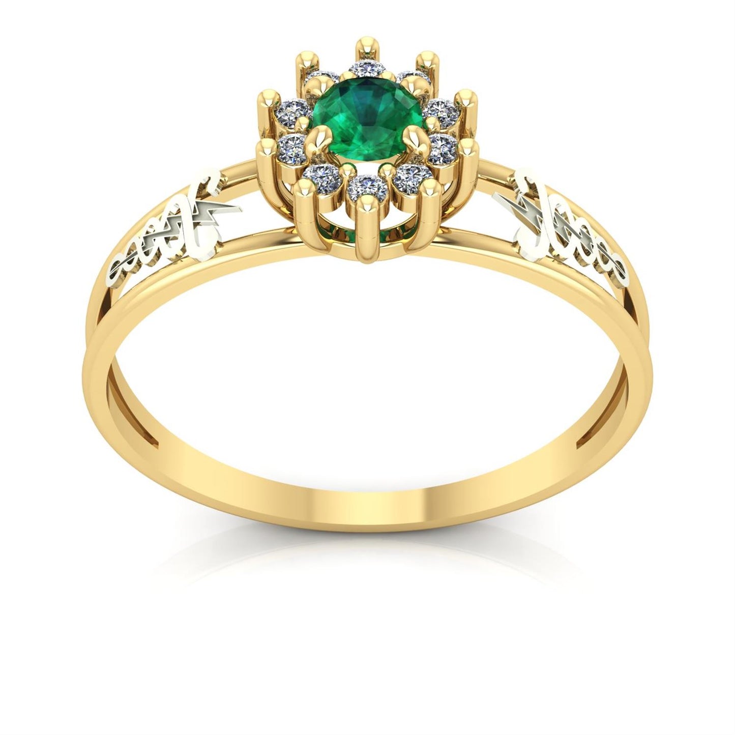 Anel de Formatura Fisioterapia Crown Ouro 18k