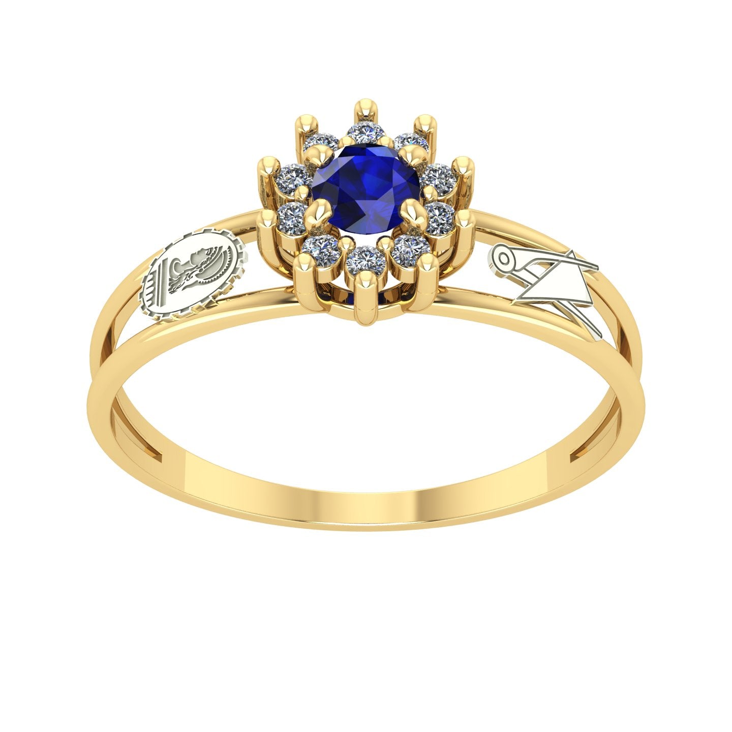 Anel de Formatura Engenharia Civil Crown Ouro 18k