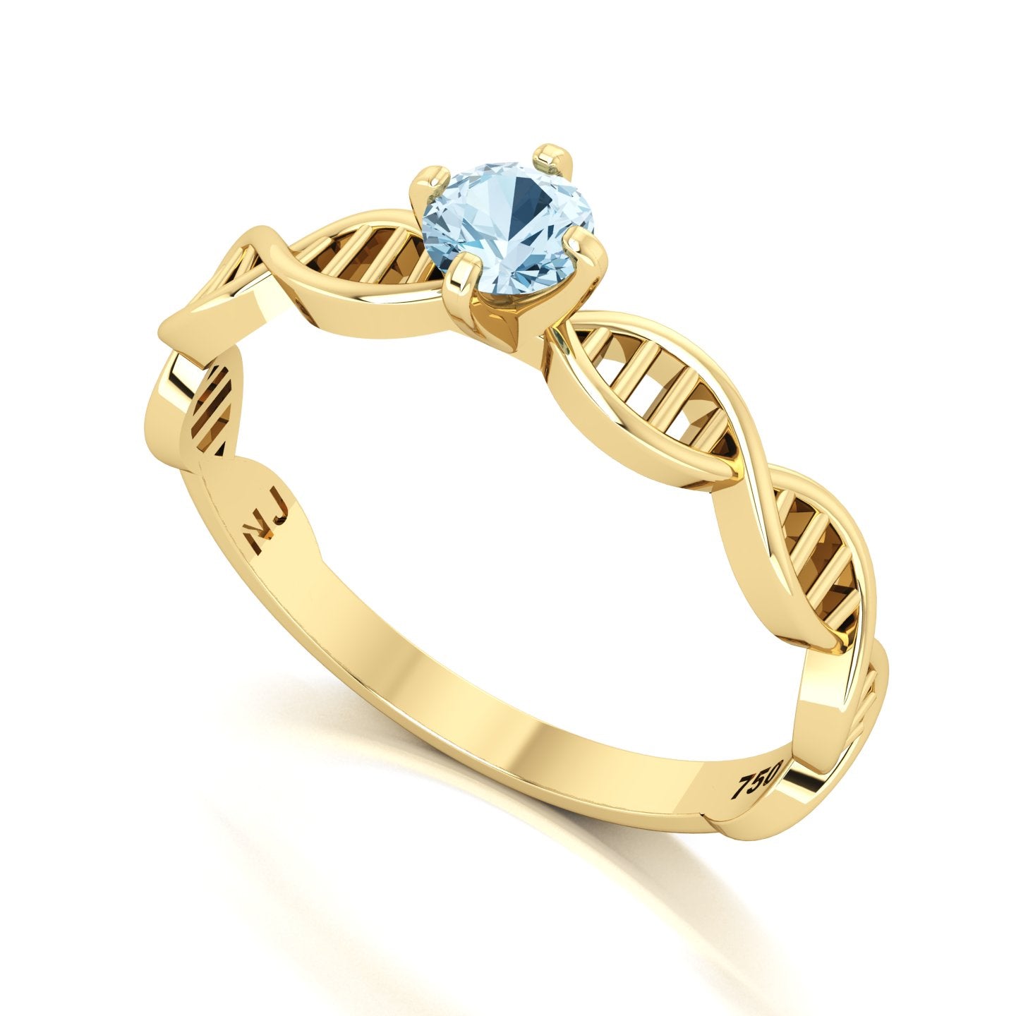 Anel de Formatura de Biologia DNA II Ouro 18k