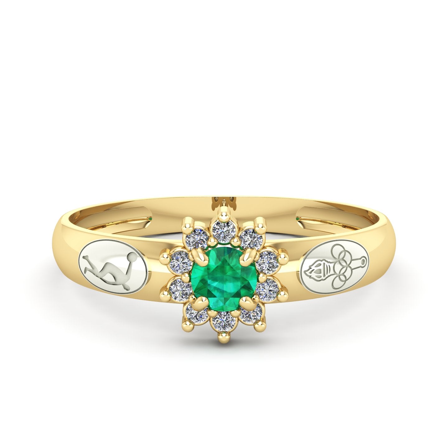 Anel de Formatura de Educação Física Evermore Ouro 18k