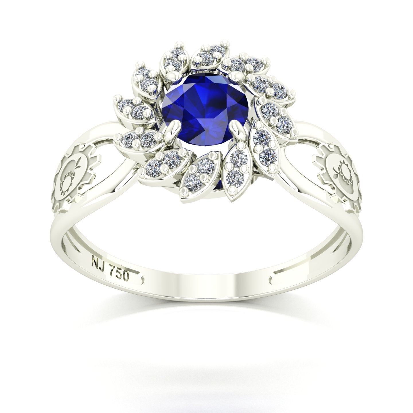 Anel de Formatura de Engenharia de Alimentos Magnus Flos II Ouro 18k