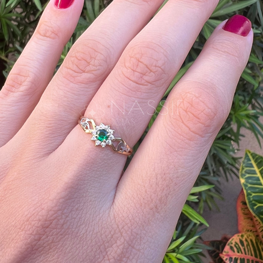 Anel de Formatura de Enfermagem Lovely II Ouro 18k