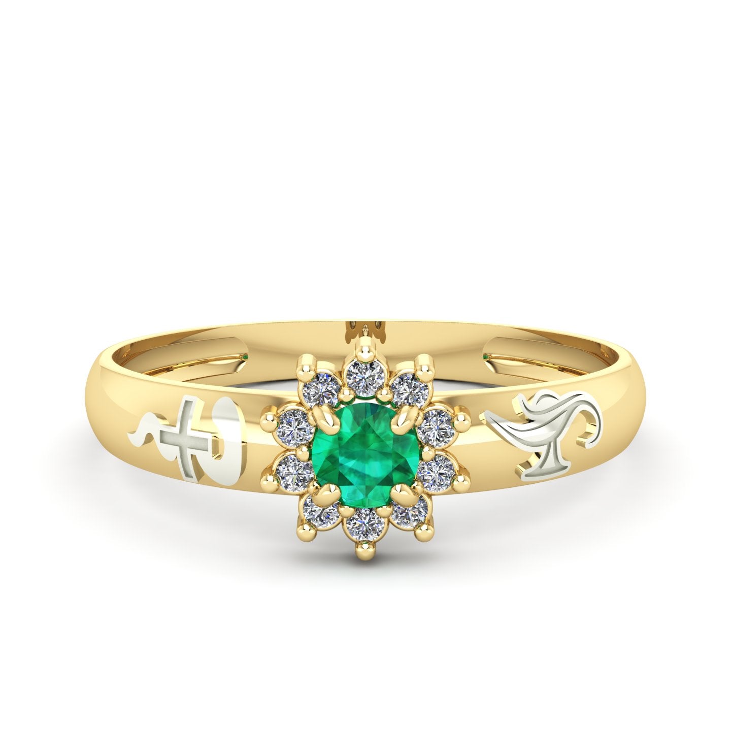 Anel de Formatura de Enfermagem Evermore Ouro 18k