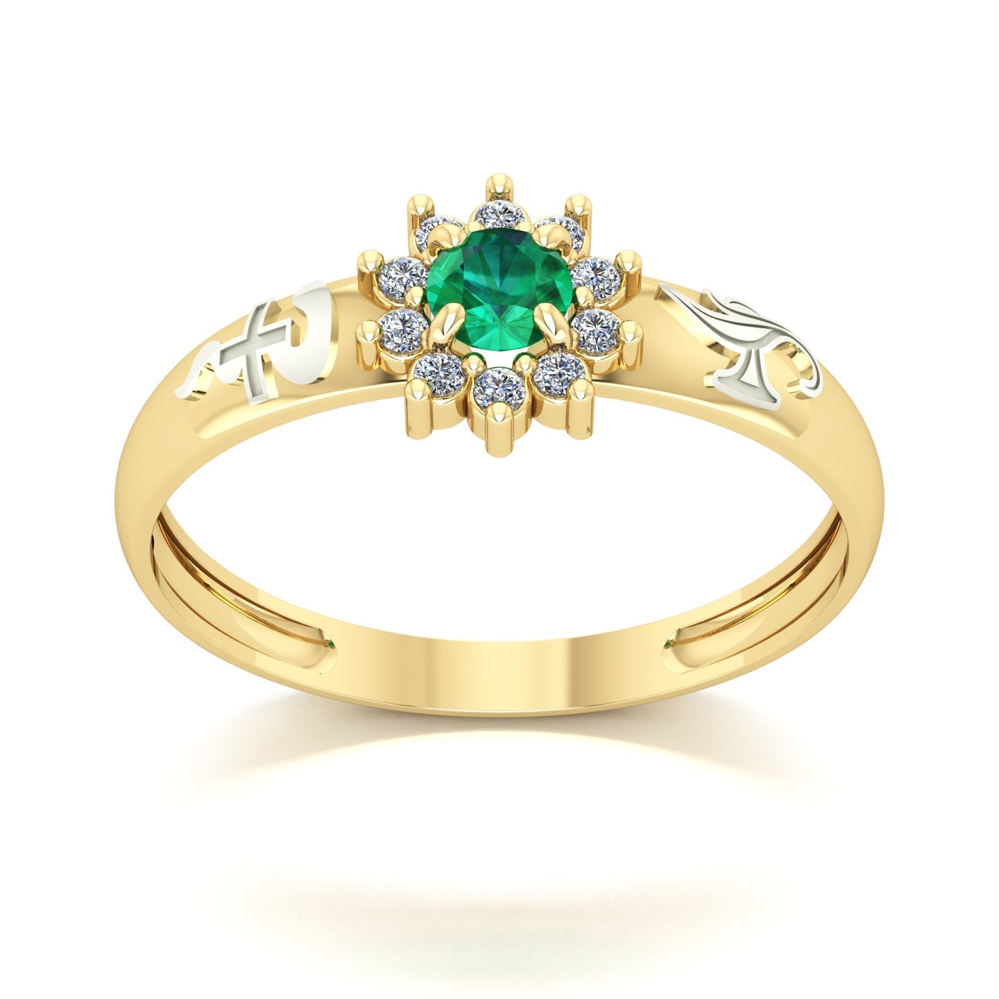 Anel de Formatura de Enfermagem Evermore Ouro 18k