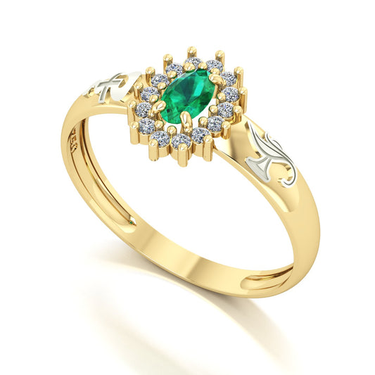 Anel de Formatura de Enfermagem Evermore II Ouro 18k