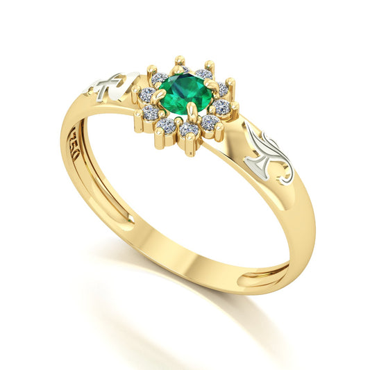 Anel de Formatura de Enfermagem Evermore Ouro 18k