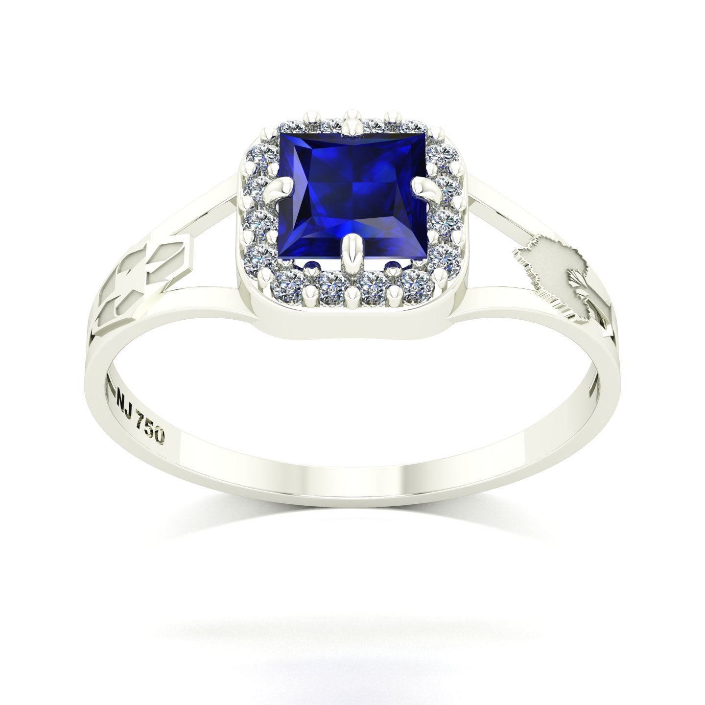 Anel de Formatura de Engenharia Ambiental Big Square Ouro 18k