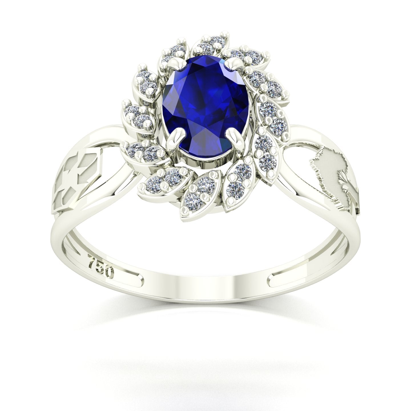 Anel de Formatura de Engenharia Ambiental Magnus Flos Ouro 18k