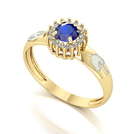 Anel de Formatura de Engenharia Ambiental Majestic Ouro 18k