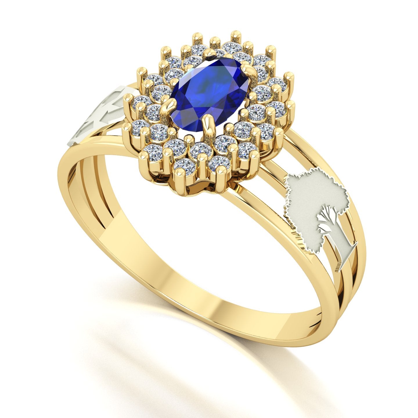 Anel de Formatura de Engenharia Ambiental Bright Ouro 18k